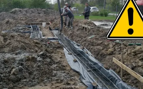 Budowa fundamentu punktowego. Betonowanie ław fundamentowych, zbrojenie i wykopy.